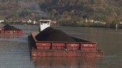 Barge on River